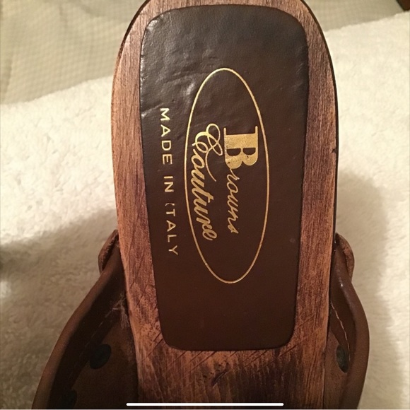 Studded Leather Heeled Clogs - Picture 4 of 11